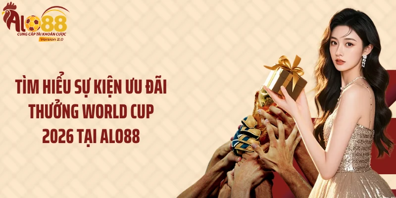 Thưởng World Cup 2026: Tặng Hội Viên X2 Tiền Nạp Đến 3 Triệu 1 Tìm hiểu sự kiện ưu đãi thưởng World Cup 2026 tại Alo88